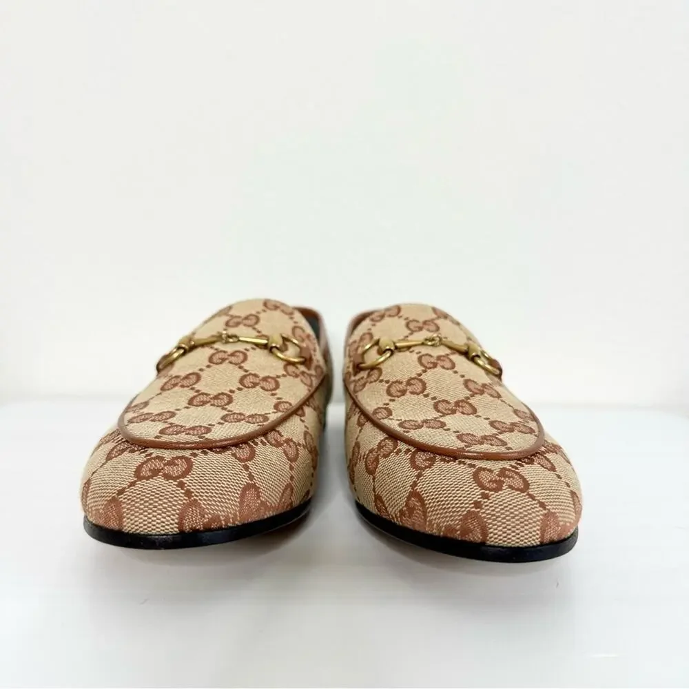 GUCCI Women’s Jordaan GG Canvas Loafers NEW 38.5 - Picture 3 of 10